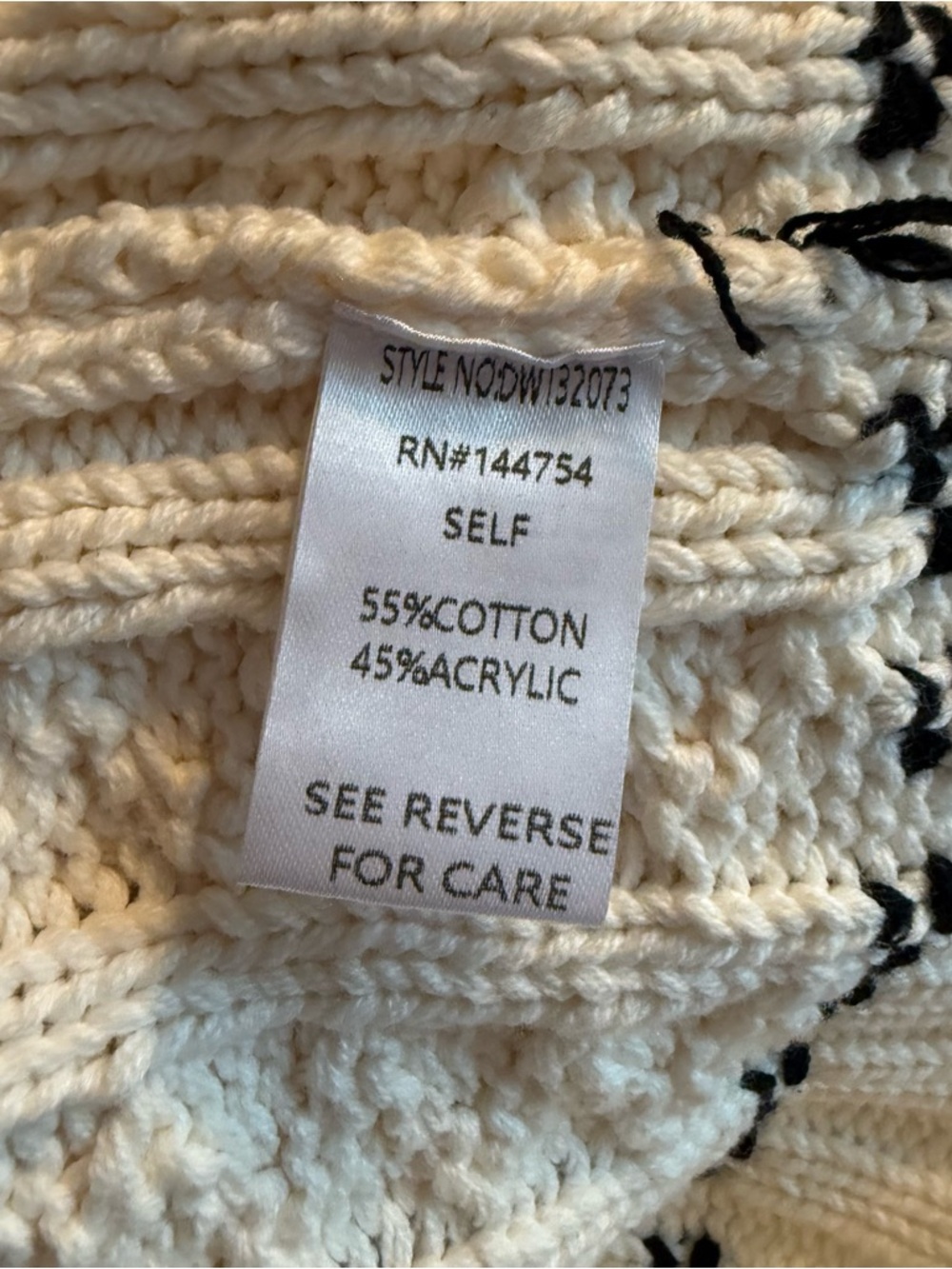 Davi & Dani Cream Cable Knit V-Neck Sweater Vest Size Large - Picture 9 of 11